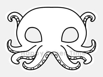 Octopus mask printable paper template