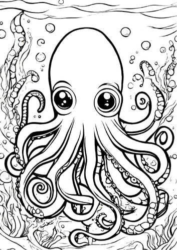 Captivating octopus coloring pages explore the underwater realm teaching resources