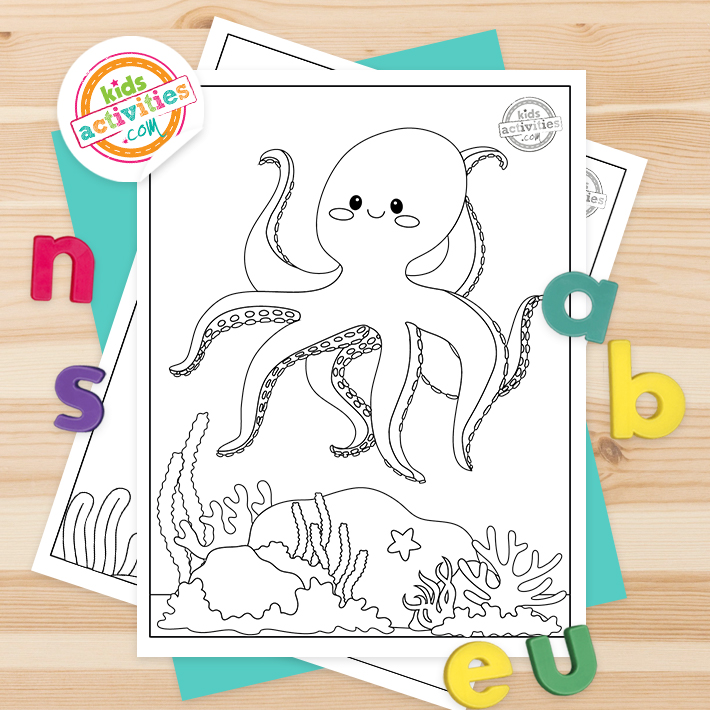 Adorable octopus coloring pages for kids kids activities blog