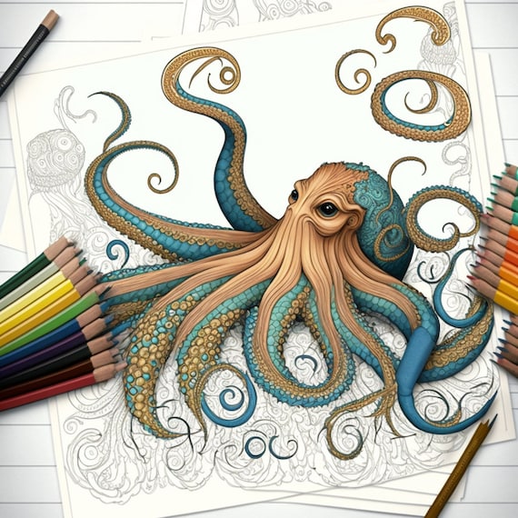 Dive into the deep blue with our octopus coloring pages perfect for mindful art therapy and diy crafts coloringpages print paint