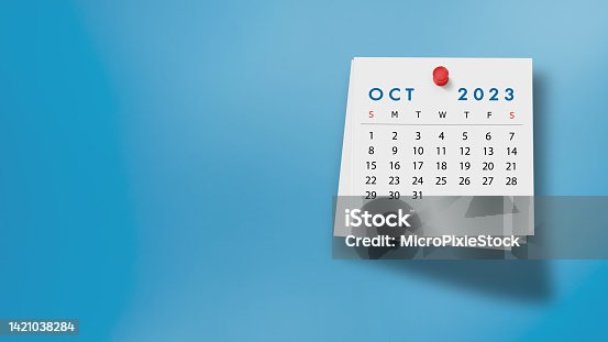 October calendar stock photos pictures royalty