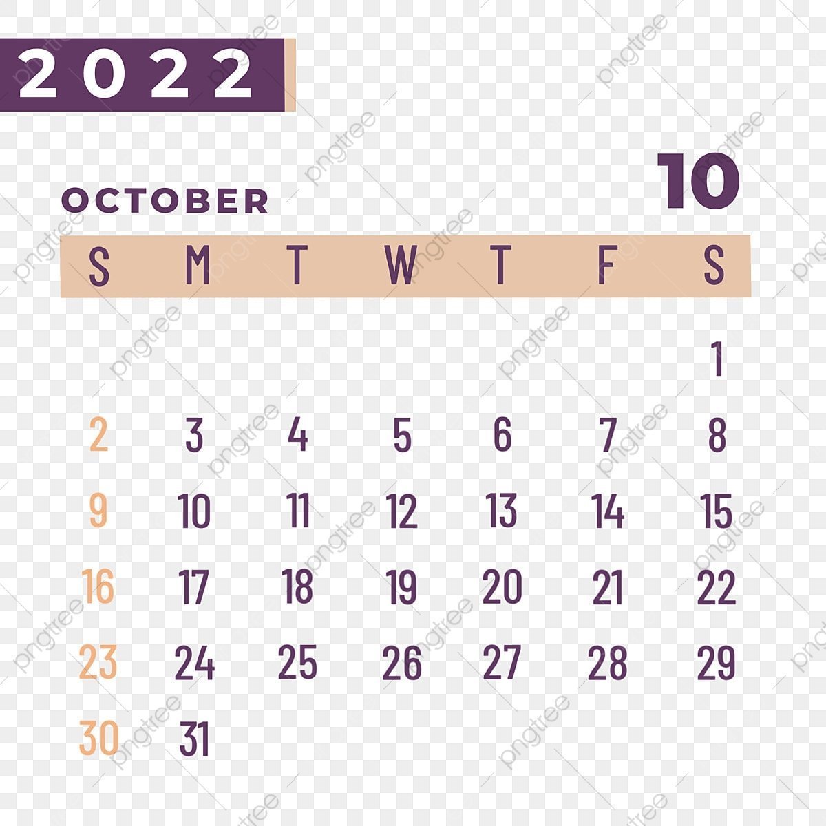 Calendar october png image october calendar full color calendar october october calendar png image for free download