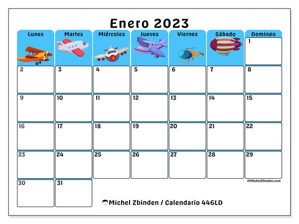 Calendario enero