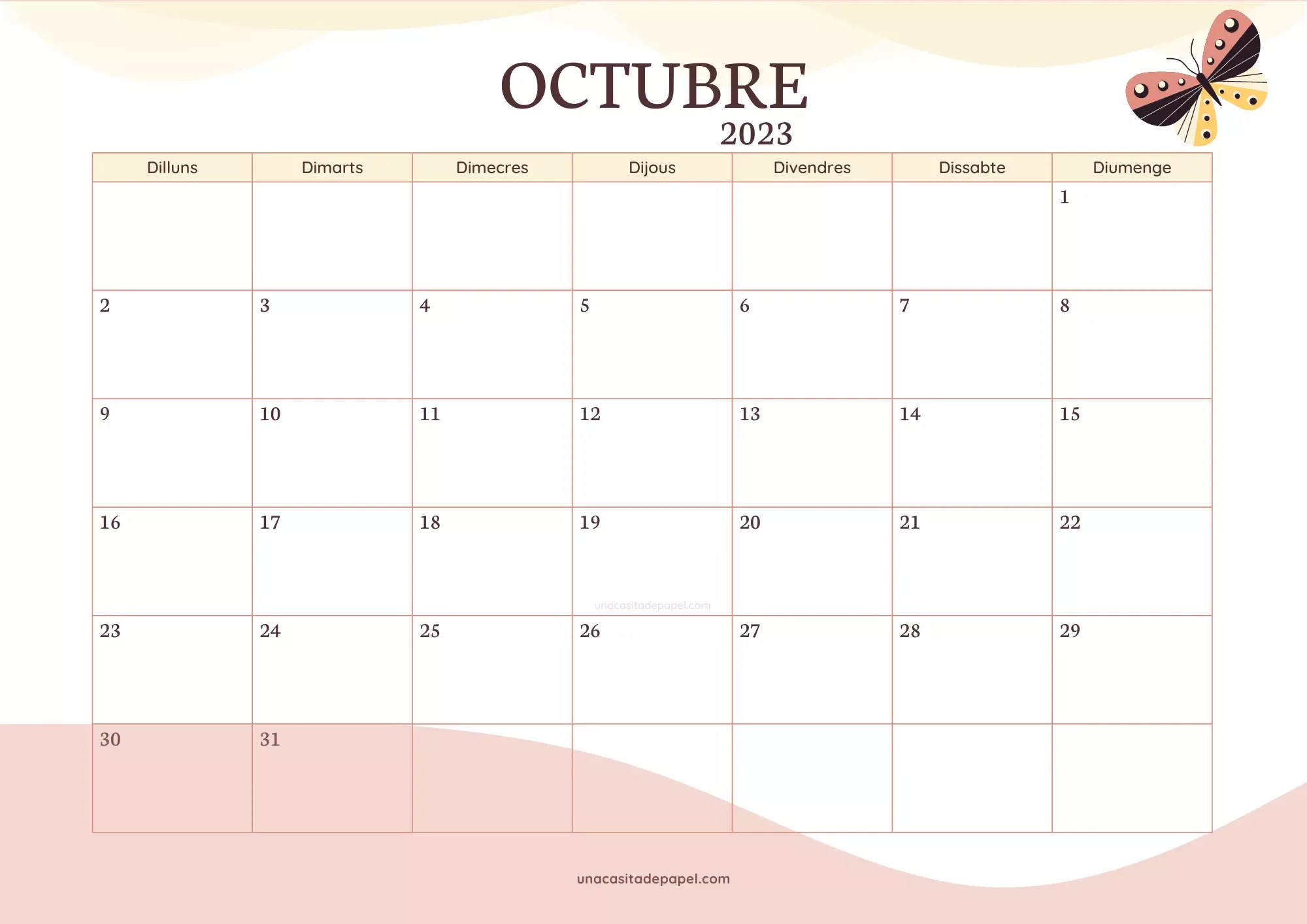 Gratis dcarga el calendario octubre para imprimir en pdf que no falte la planificaciãn en el â calendario julio calendario enero calendario de octubre