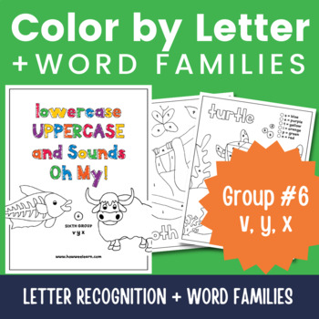 Word family coloring pages tpt