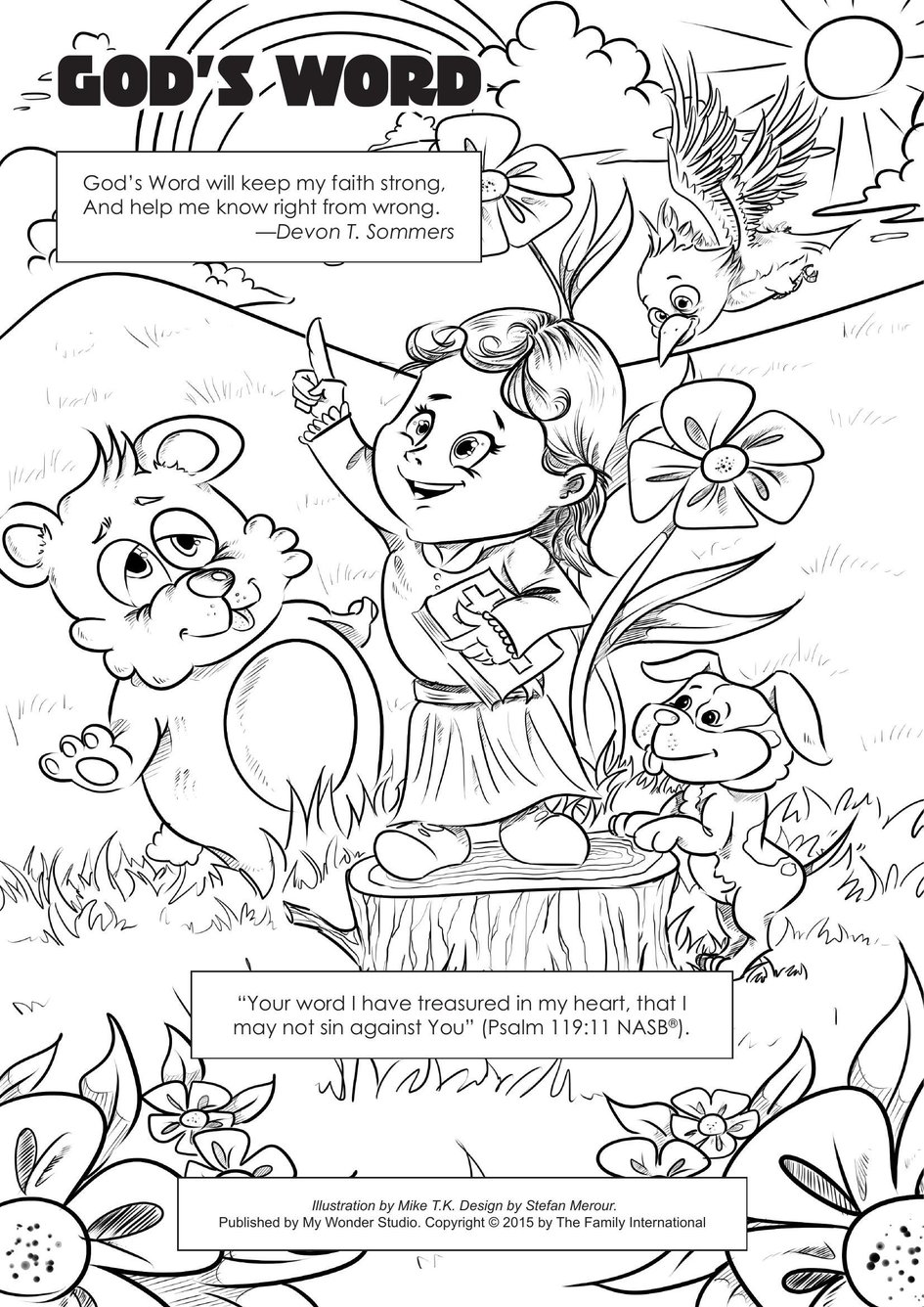 Coloring page gods word my wonder studio