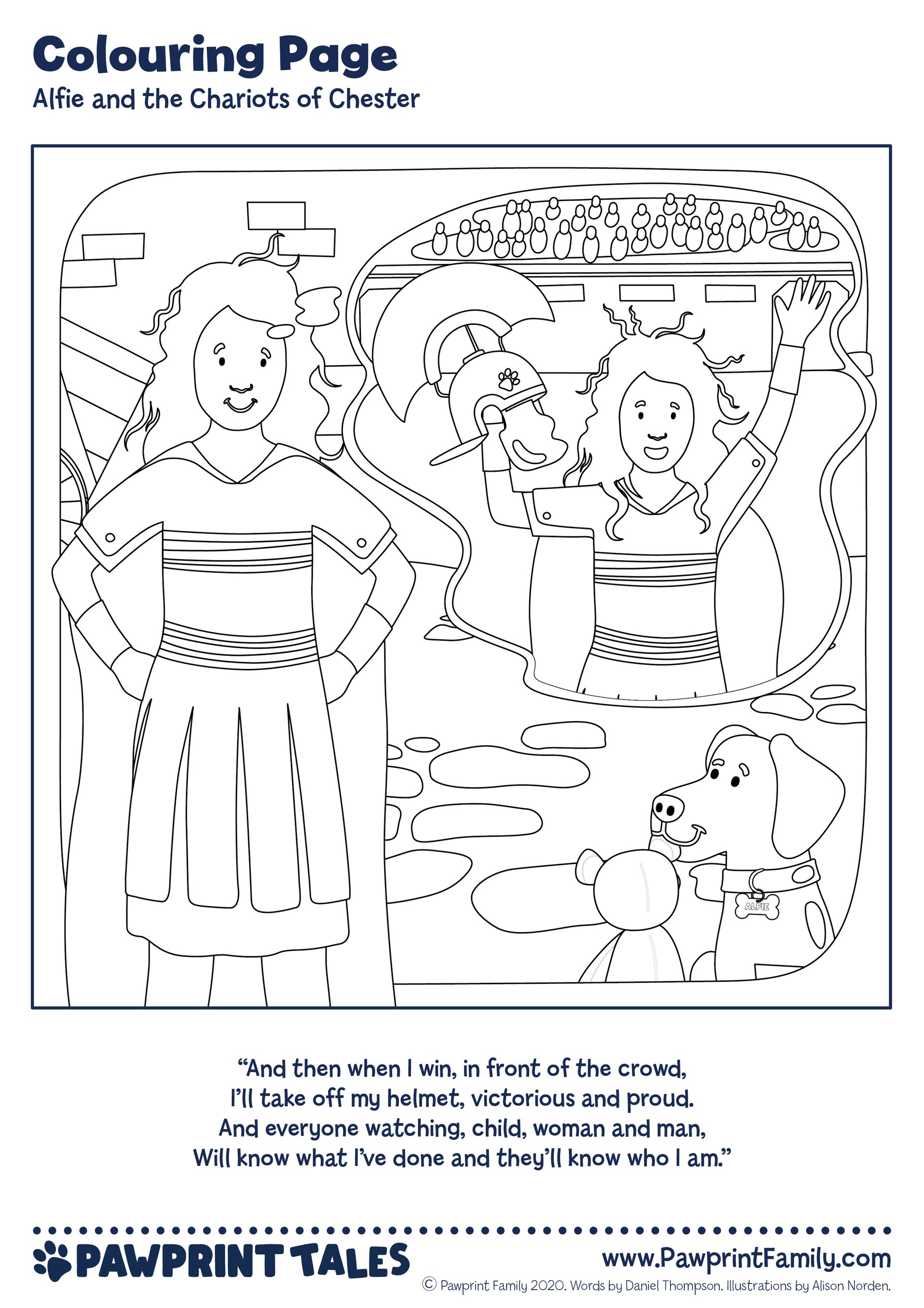 Chester colouring page