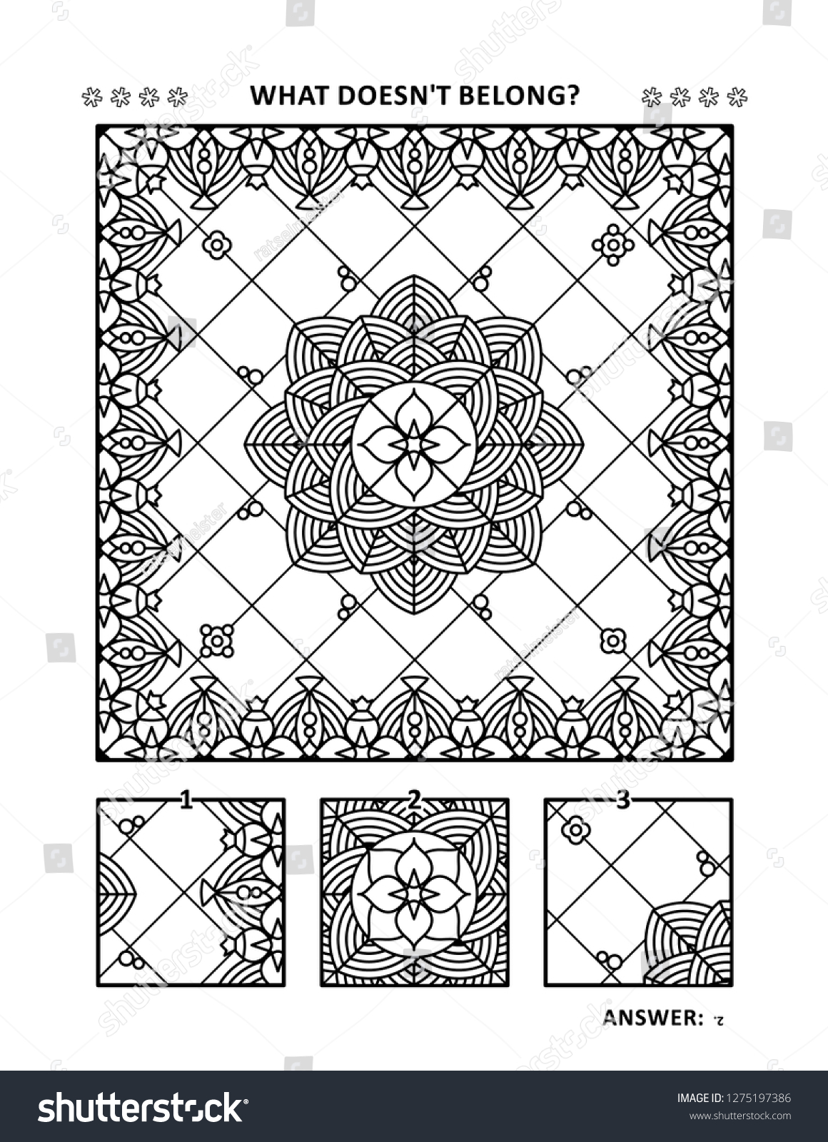 Coloring page adults children ok visual stock vector royalty free