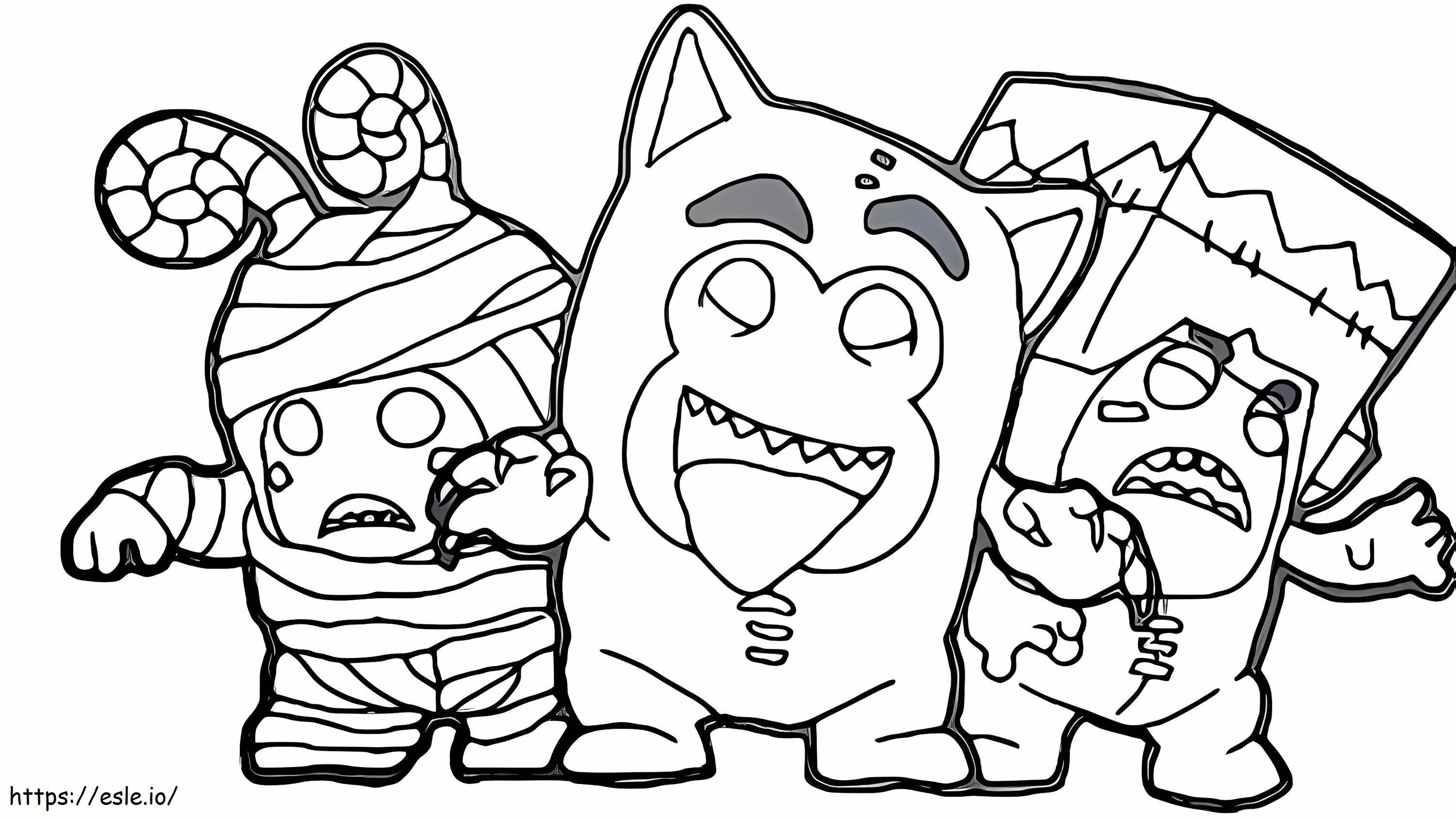 Magical oddbods coloring page