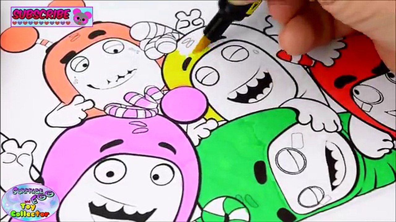 Oddbods coloring book fuse zee slick newt pogo episode show surprise egg and toy collector setc â ððððµð