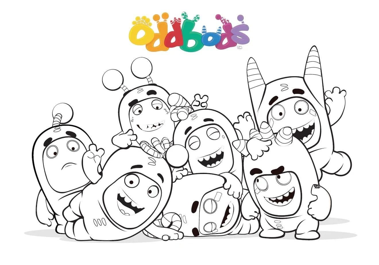 Oddbods coloring pages