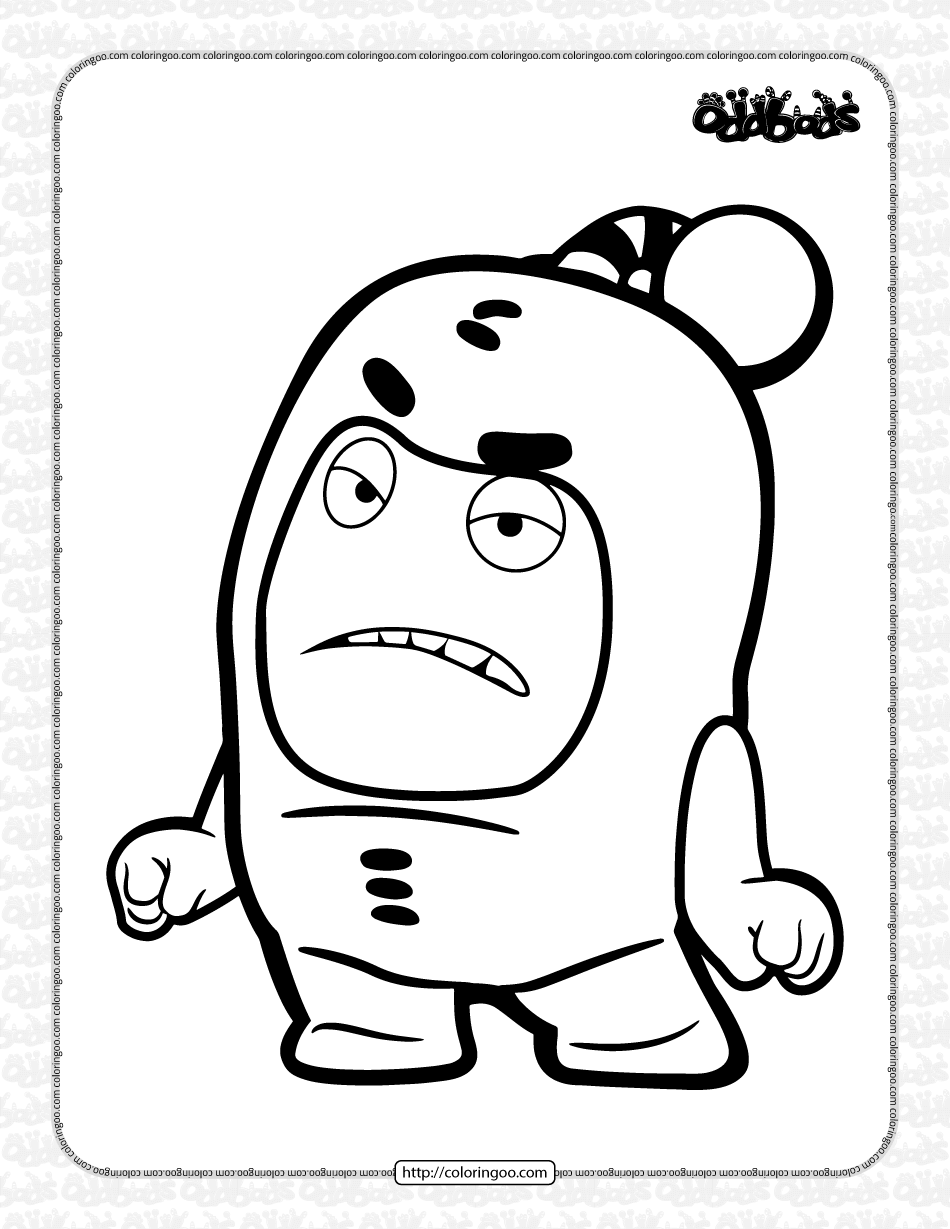 Oddbods jeff coloring pages