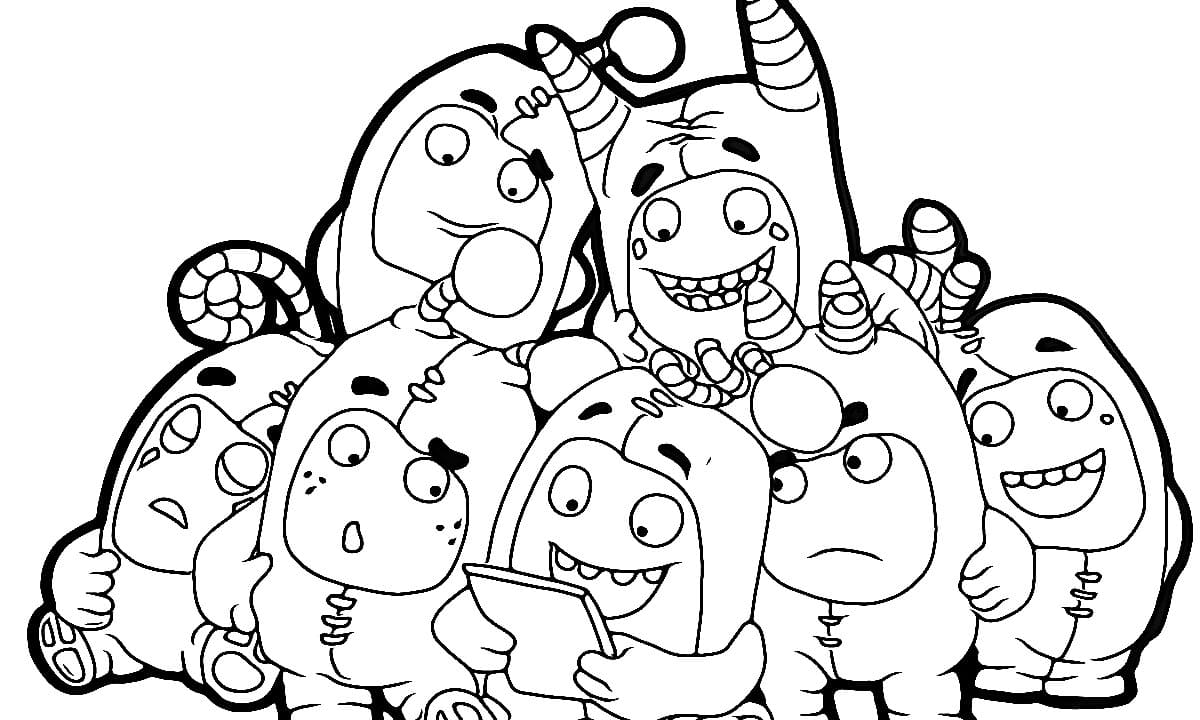 Oddbods coloring pages