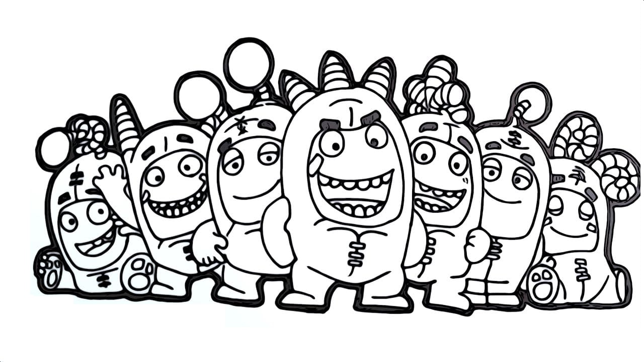 Oddbods coloring pages