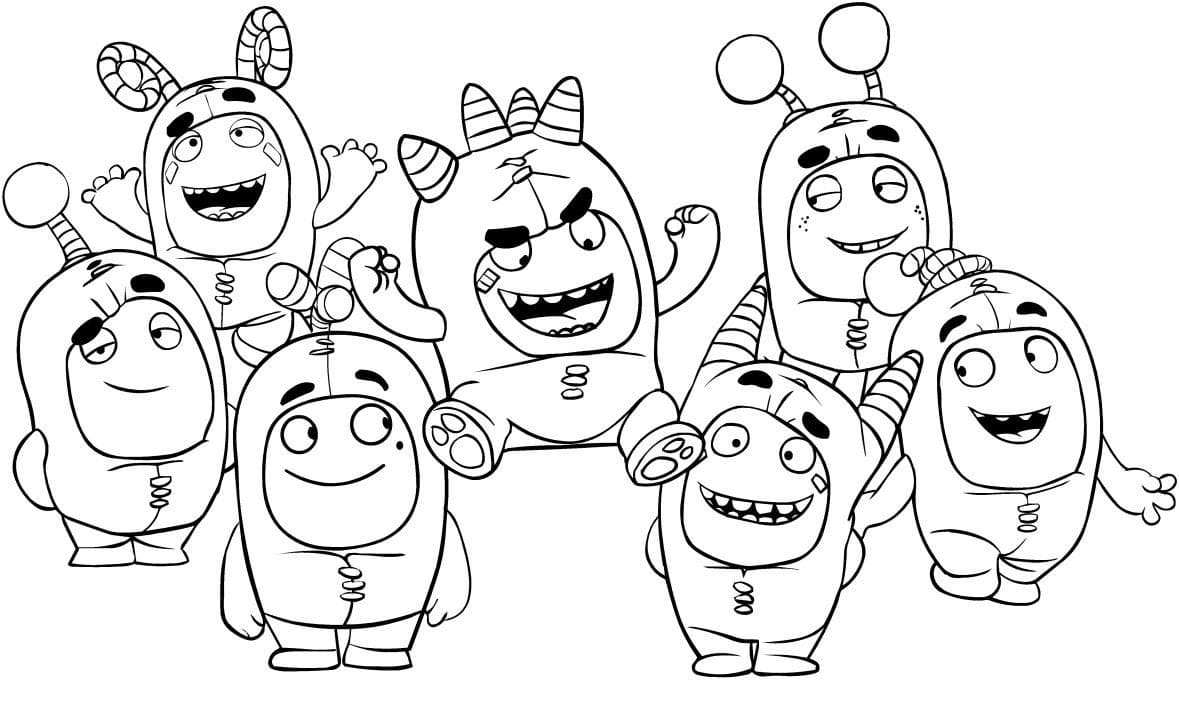 Oddbods coloring pages