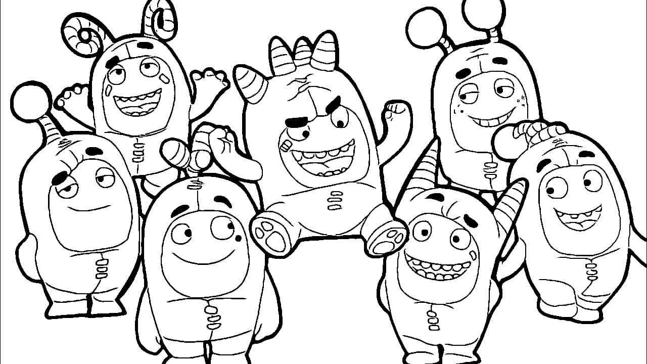 Oddbods coloring pages