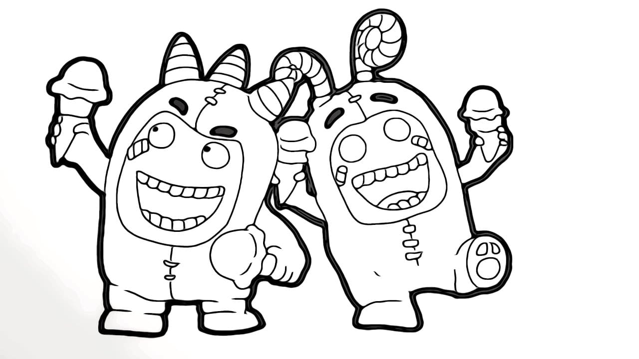 Oddbods coloring pages