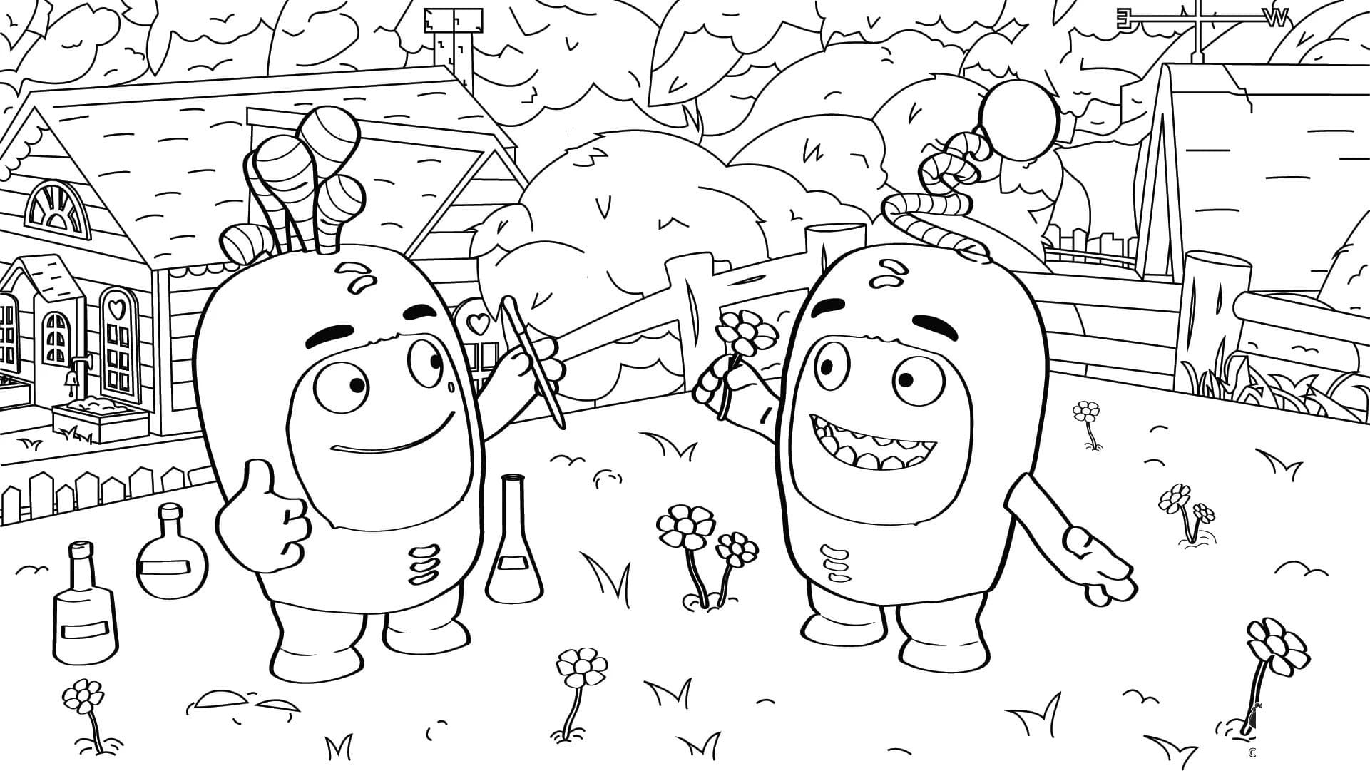 Oddbods coloring pages