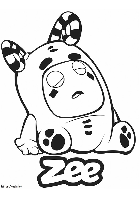 Zee oddbods coloring page