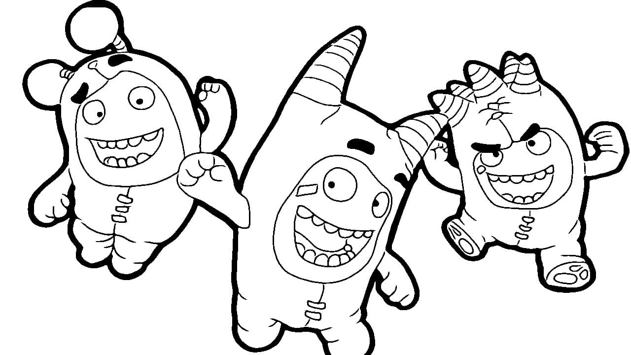 Oddbods coloring pages