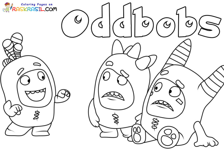 Oddbods coloring pages