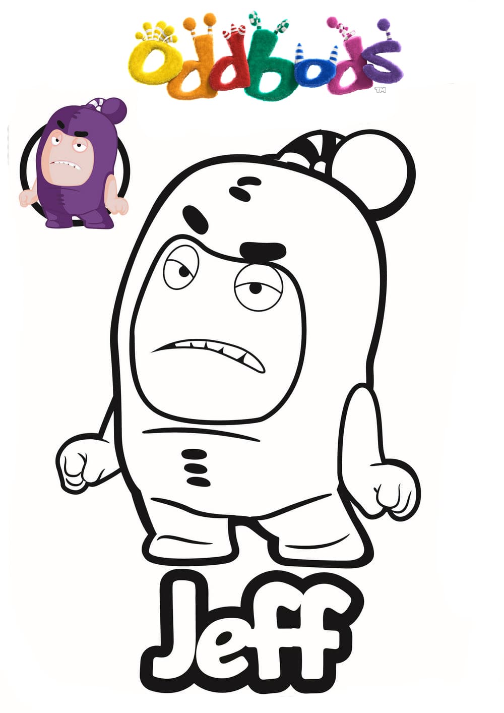 Oddbods coloring pages