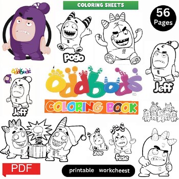 Oddbods coloring pages