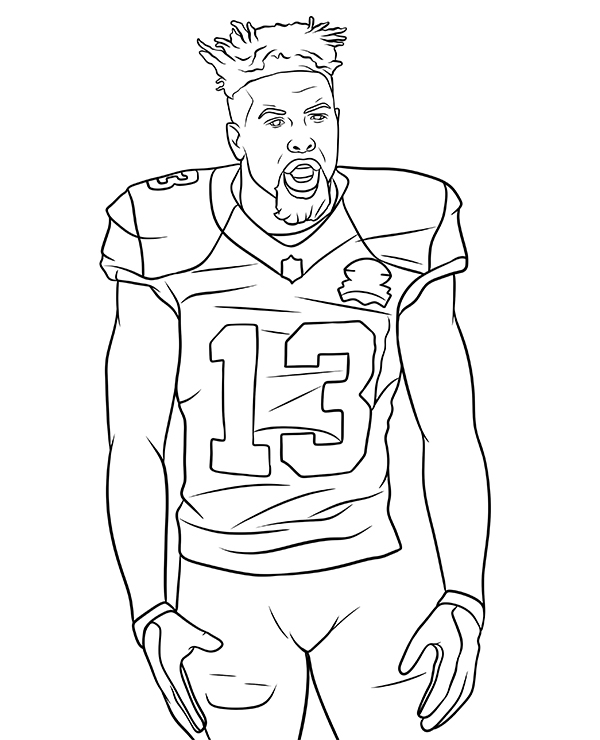 Print odell beckham jr coloring page