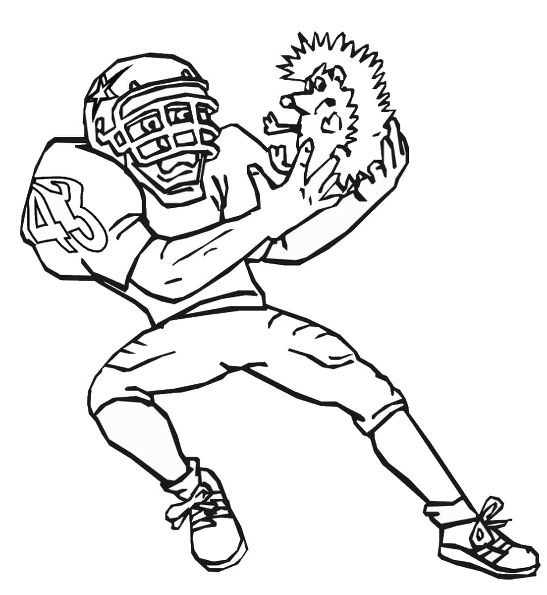 Odell beckham jr american football player coloring page