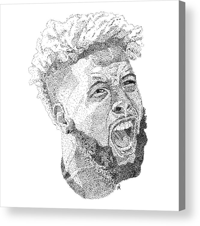 Odell beckham jr acrylic print by marcus price