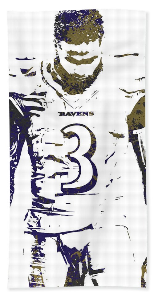 Odell beckham jr baltimore ravens pixel art beach sheet by joe hamilton