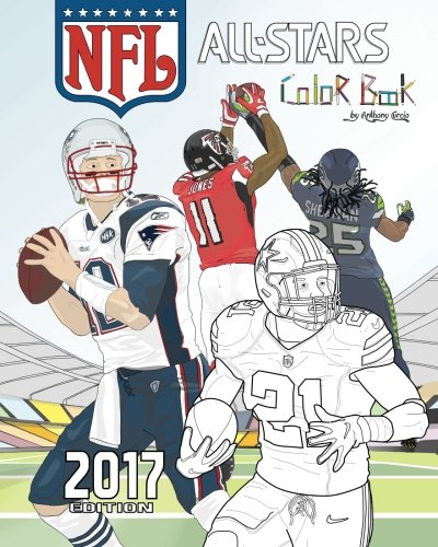 Nfl all stars coloring and activity book for adults and kids feat ezekiel elliott tom brady julio jones aaron rodgers russell wilson and many more book review and ratings by kids