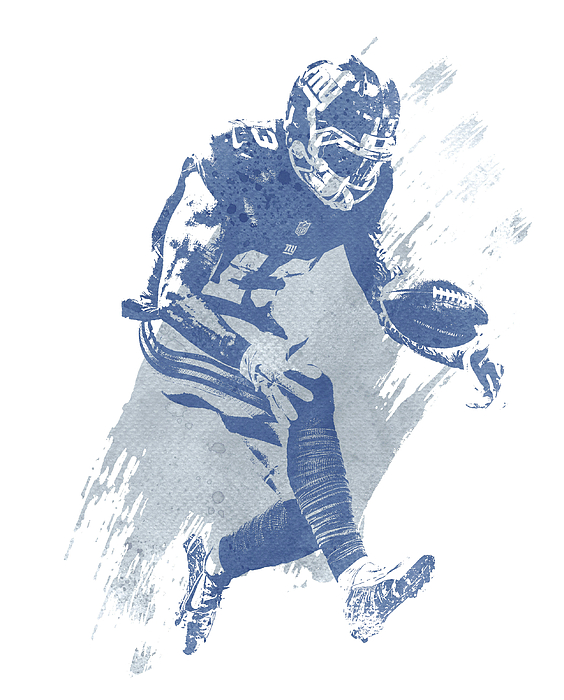 Odell beckham jr new york giants water color art beach sheet by joe hamilton