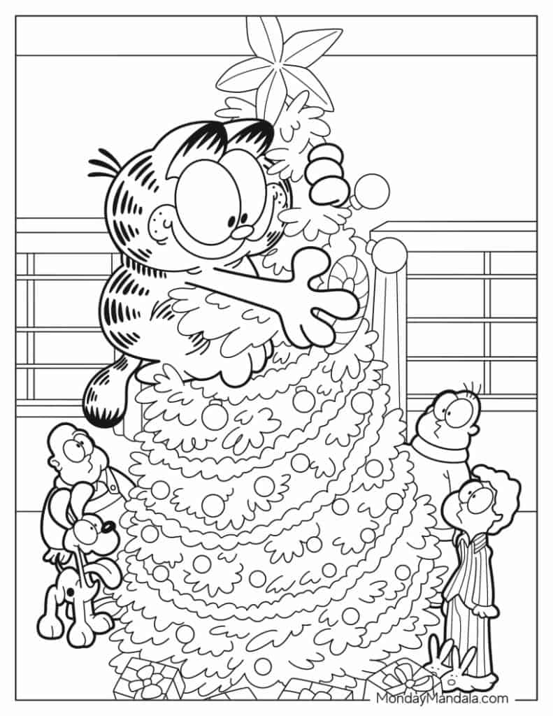 Garfield coloring pages free pdf printables