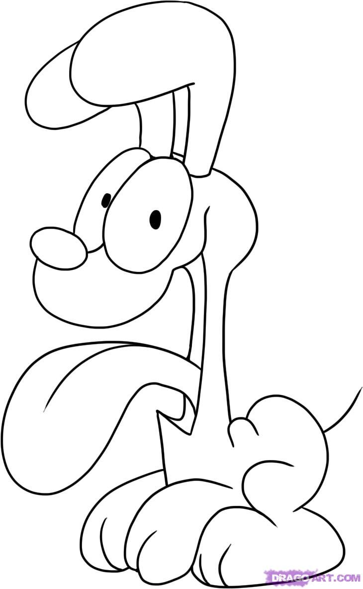 How to draw odie from garfield step by step cartoons cartoons draw cartoon characters free onlineâ easy disney drawings easy drawings art drawings for kids