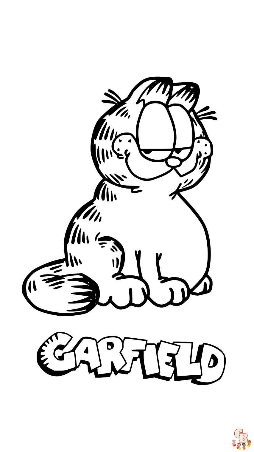 Fun and educational garfield coloring pages for kids