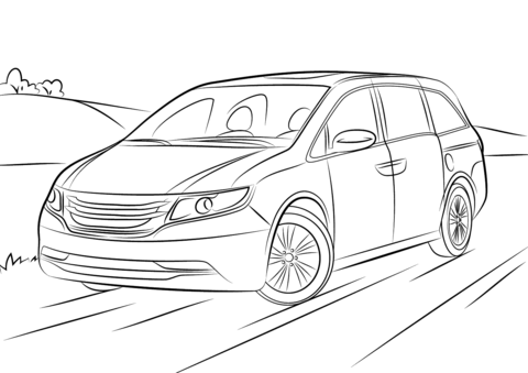 Honda odyssey coloring page free printable coloring pages