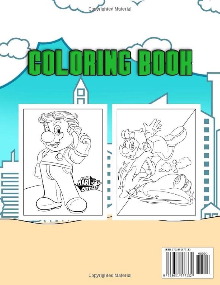 Mario odyssey coloring book nice mario odyssey coloring books for adult gifted adult colouring pages fun knight elis books