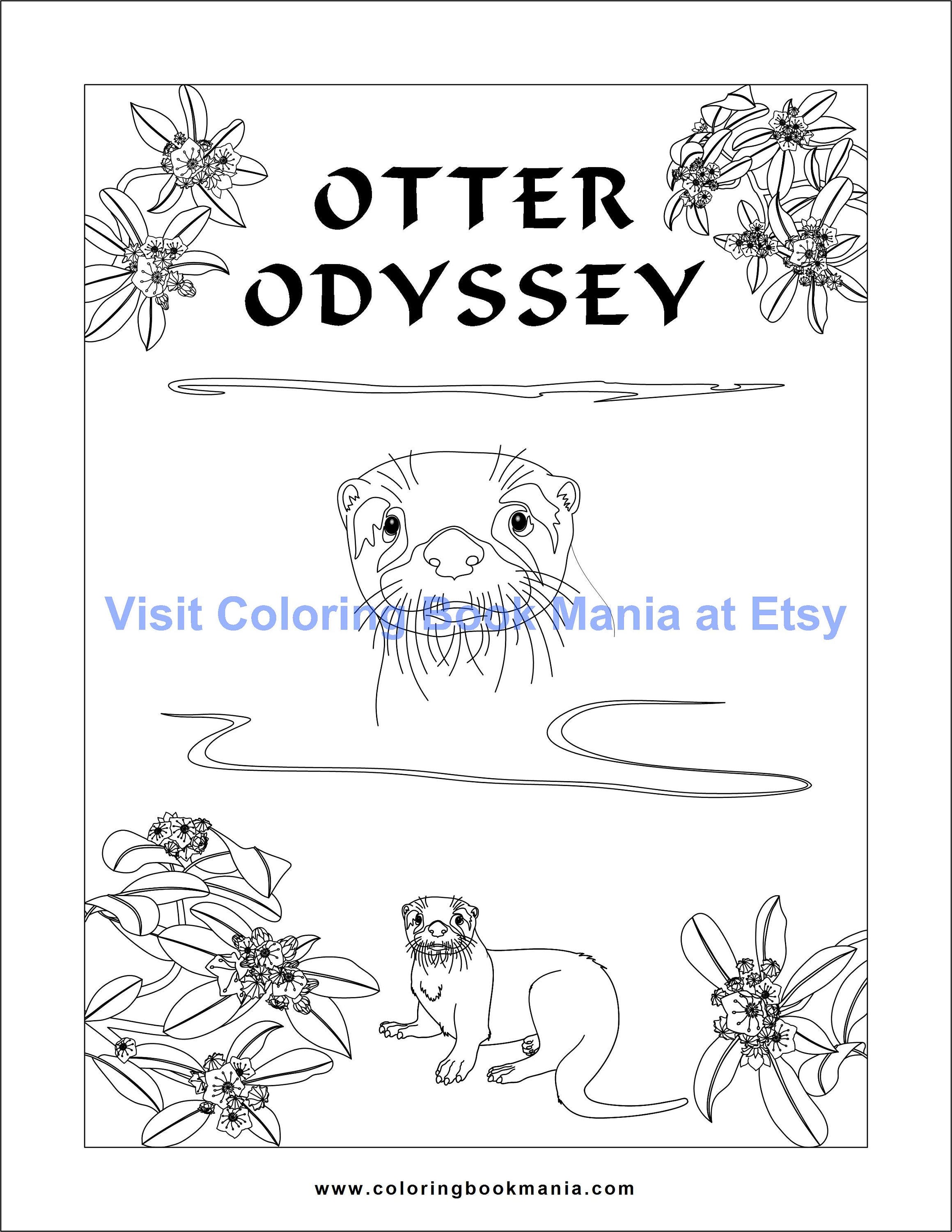 Color an otter odyssey you gotta see our otters coloring pages of otters at play and at rest in the river on the rocks