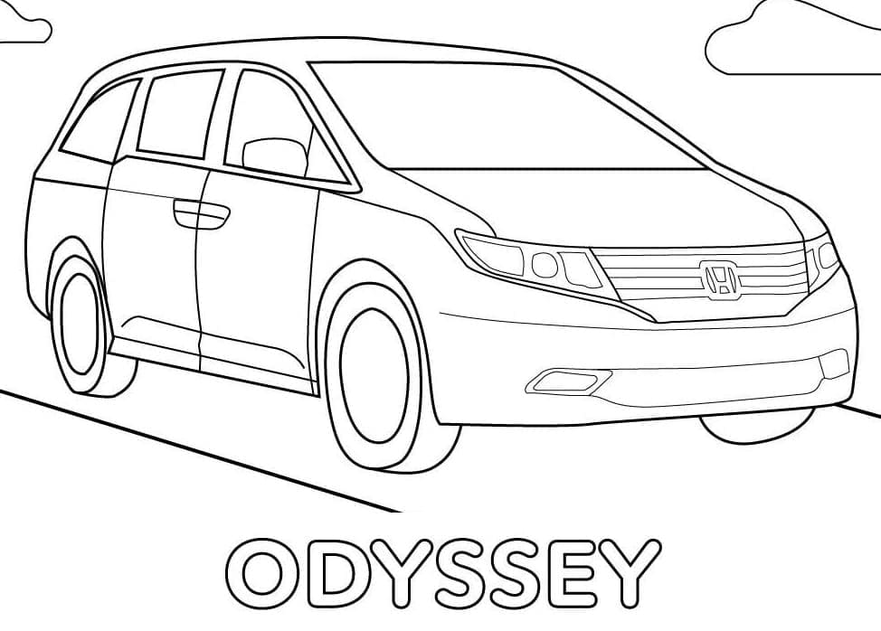 Nice honda car coloring page