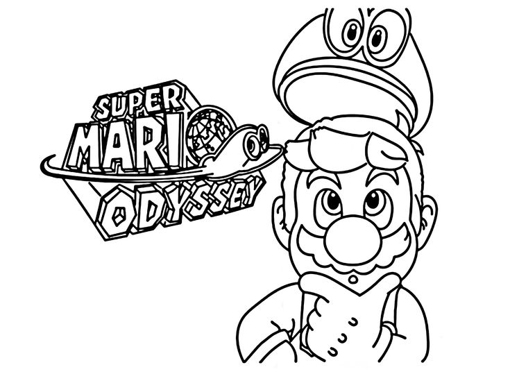 Super mario odyssey coloring pages