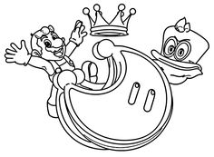 Super mario odyssey coloring pages