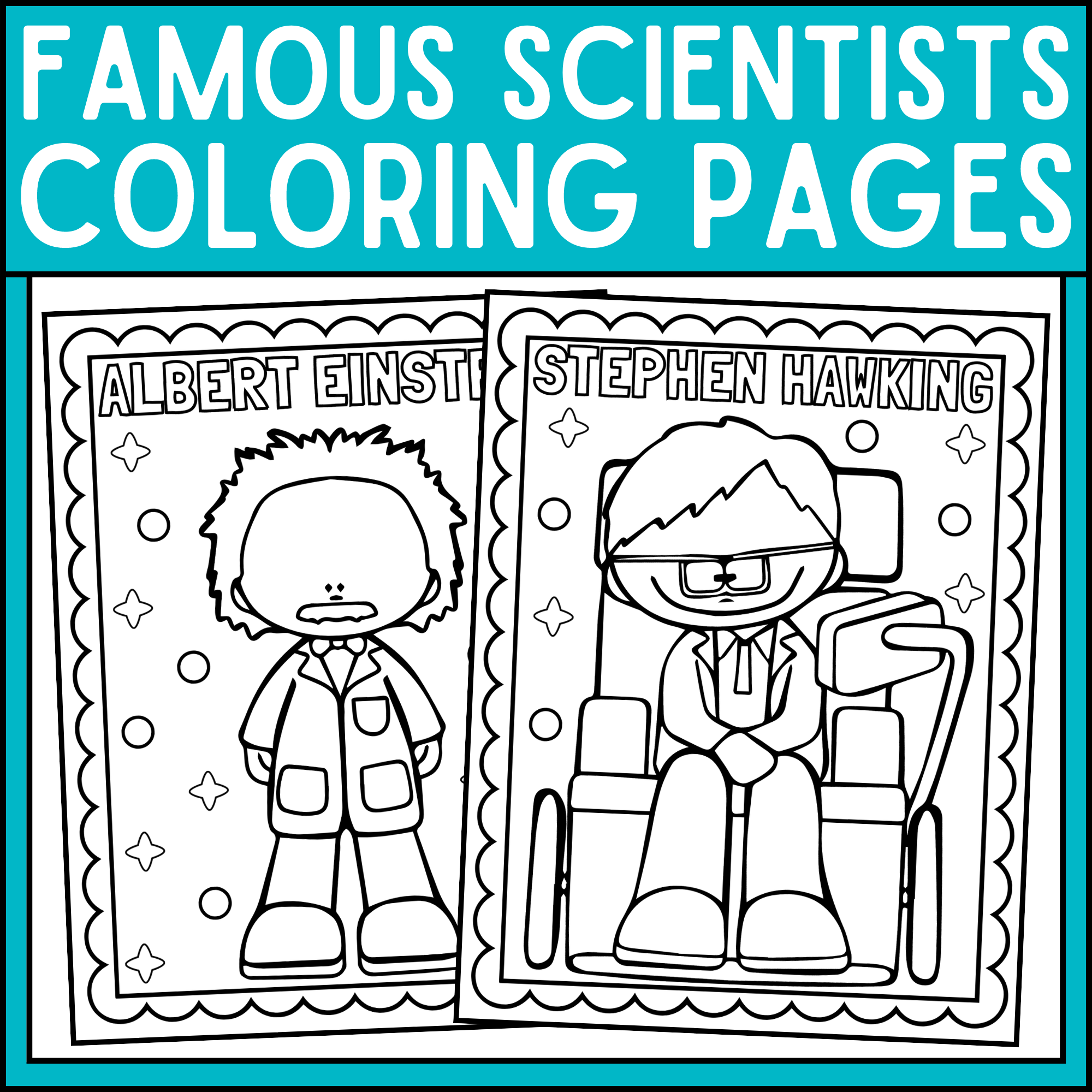 Famous scientists in history coloring pages scientists coloring pages made by teachers
