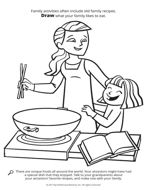 Family history coloring pages