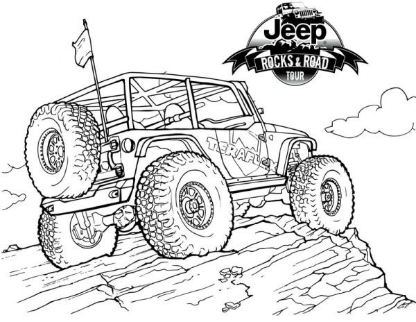 Jeep coloring pages printable pdf