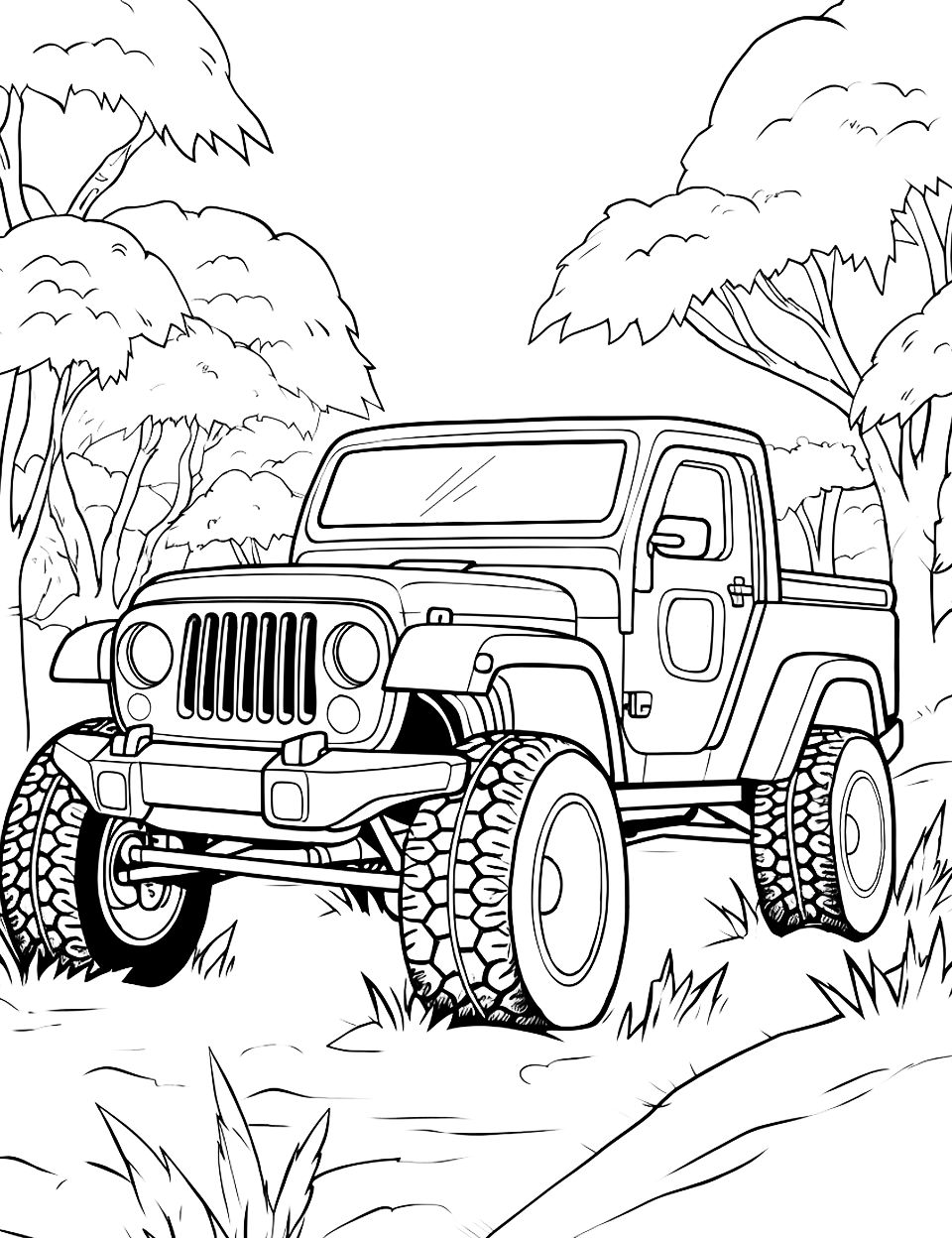 Monster truck coloring pages free printable sheets