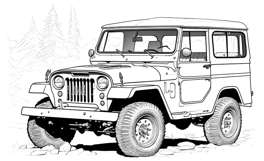 Car coloring pages