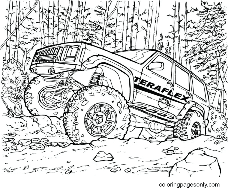 Jeep coloring pages