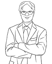 The office coloring page with jim halpert