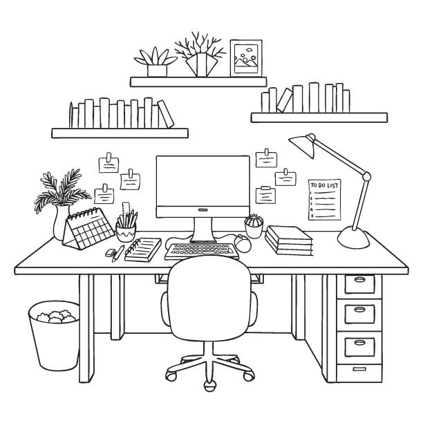 Working room stock illustration